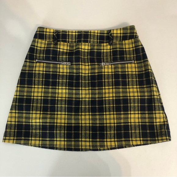 LF Dresses & Skirts - LF Seek The Label Yellow Plaid Mini Skirt